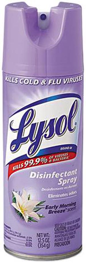 Reckitt Benckiser REC 80833 LYSOL Brand Disinfectant Spray, Early Morning Breeze Scent, Liquid, 12.5oz Aerosol Can  12/carton