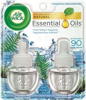 Air Wick 62338-79717 Scented Oil Refill, Fresh Waters, 0.67 oz., 2/Pack, 6 Pack/Carton