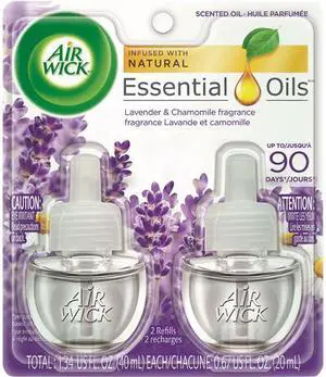 Air Wick 62338-78473 Scented Oil Refill, Lavender & Chamomile, 0.67 oz., 2/Pack