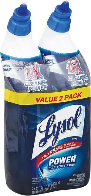 LYSOL 19200-98016 Disinfectant Toilet Bowl Cleaner, Wintergreen, 24 oz. Bottle, 2/Pack