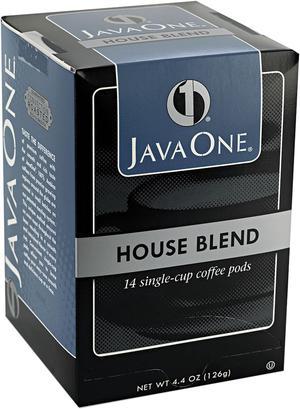Java Trading Corporation 39840306141 Coffee Pods, House Blend, Single Cup, 14/Box