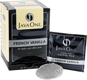 Java Trading Corporation 39870406141 Coffee Pods, French Vanilla, Single Cup, 14/Box