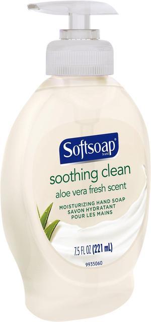 Softsoap Soothing Liquid Hand Soap Pump - Aloe Vera Scent - 7.5 fl oz (221.8 mL) - 6/Carton  US04968A