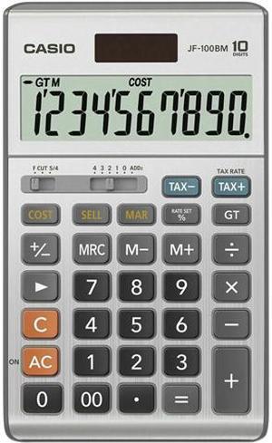 Casio JF100BM JF100MS Desktop Calculator, 10-Digit LCD