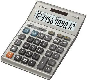 Casio DM-1200BM Desktop Calculator, 12-Digit LCD, Silver