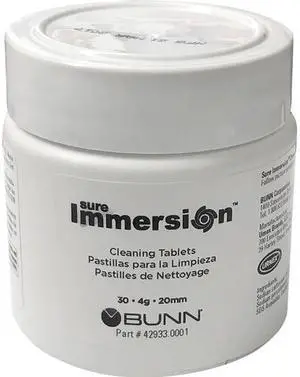 Bunn-O-Matic Corporation 429330001 Sure Immersion Cleaning Tablets