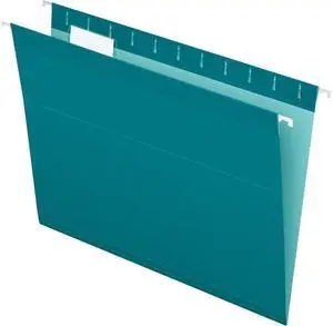 Tops 04152 1/5 TEA Pendaflex Reinforced Hanging Folders, Letter Size, Teal, 1/5 Cut, 25/BX