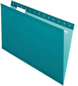 Tops 04153 1/5 TEA Pendaflex Reinforced Hanging Folders, Legal Size, Teal, 1/5 Cut, 25/BX