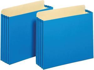 Tops FC1524P BLU Pendaflex Pockets, File Cabinet, 3.5" Exp., Blue, Letter, 10/BX, 5 BX/CT