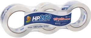 Duck HP260C-03 HP260 Packaging Tape, 3" Core, 1.88" x 60 yds, Clear, 3/Pack