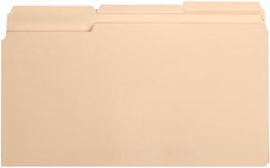 Business Source 17526 Top Tab File Folder - 8.50" Width x 14" Length Sheet Size - 0.75" Expansion - 1/3 Tab Cut - Manila - 100 / Box, 1 Box