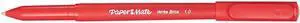 Paper Mate 3321131C Write Bros. Stick Ballpoint Pen, Medium 1mm, Red Ink/Barrel, Dozen