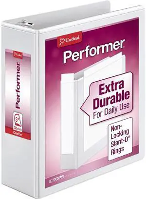 Cardinal XtraValue ClearVue D-Ring Presentation Binder
