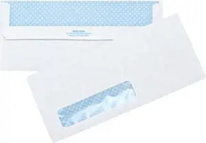 Business Source 42207 Single Window Envelopes, 4-1/8" x 9-1/2", 500/Box, Wove