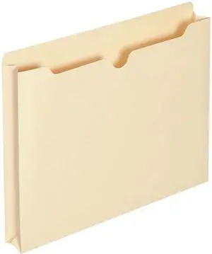 Universal UNV74300T Economical Manila File Jackets, Straight Tab, Letter Size, Manila, 50/Box