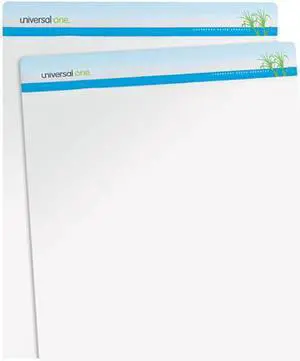 Universal UNV45600 Renewable Resource Sugarcane Based Easel Pads, 27" x 34", White, 50 Sheets, 2/Carton