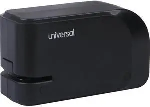 Universal UNV43120 Half-Strip Electric Stapler with Staple Channel Release Button, 20-Sheet Capacity, Black