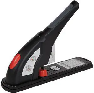 Universal UNV43048 Heavy-Duty Stapler, 200-Sheet Capacity, Black/Graphite/Red
