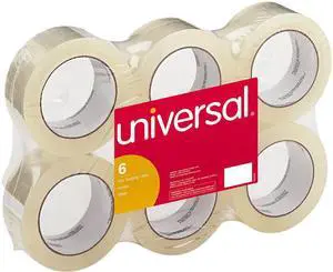 Universal UNV63000 General-Purpose Box Sealing Tape, 3" Core, 1.88" x 60 yds, Clear, 6/Pack Universal UNV63000 General-Purpose Box Sealing Tape, 3" Core, 1.88" x 60 yds, Clear, 6/Pack