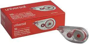 Universal UNV75612 Side-Application Correction Tape, Non-Refillable, 0.2" x 393", 10/Pack