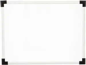 Universal UNV43722 Dry Erase Board, Melamine, 24" x 18", White, Black/Gray, Aluminum/Plastic Frame