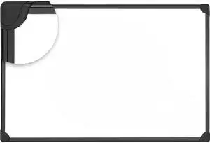 Universal UNV43024 Design Series Magnetic Steel Dry Erase Board, 24" x 18", White, Black Frame
