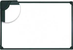 Universal UNV43025 Design Series Magnetic Steel Dry Erase Board, 36" x 24", White, Black Frame