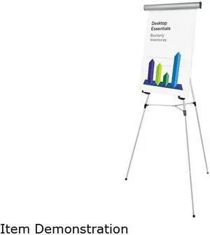 Universal UNV43035 Heavy-Duty Adjustable Presentation Easel, 69" Maximum Height, Metal, Silver