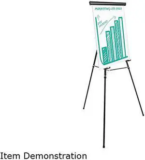Universal UNV43034 Heavy-Duty Adjustable Presentation Easel, 69" Maximum Height, Metal, Black Universal UNV43034 Heavy-Duty Adjustable Presentation Easel, 69" Maximum Height, Metal, Black