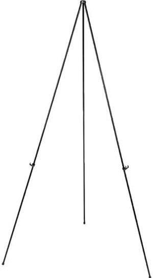 Universal UNV43027 Heavy-Duty Instant Setup Foldaway Easel, Adjusts 25" - 63" High, Aluminum, Black