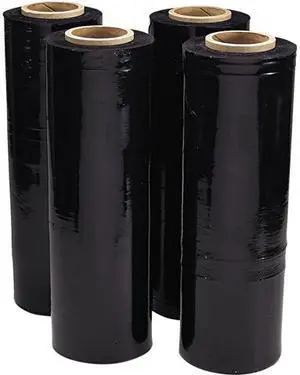 Universal UNV62120 Black Stretch Film, 18" x 1, 500ft Roll, 20mic (80-Gauge), 4 / Carton