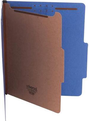 Universal UNV10201 Bright Colored Pressboard Classification Folders, 1 Divider, Letter Size