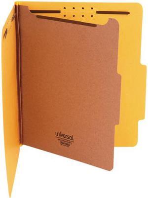 Universal UNV10204 Bright Colored Pressboard Classification Folders, 1 Divider, Letter Size