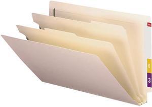 Universal UNV16151 Six-Section Manila End Tab Classification Folders, 2 Dividers, Legal Size