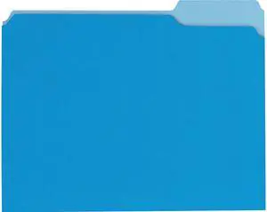 Universal UNV10501EE Deluxe Colored Top Tab File Folders, 1/3-Cut Tabs, Letter Size