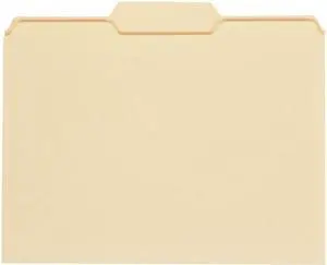 Universal UNV12122 Top Tab Manila File Folders, 1/3-Cut Tabs, Center Position, Letter Size
