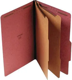 Universal UNV10280 Six--Section Pressboard Classification Folders, 2 Dividers, Legal Size Universal UNV10280 Six--Section Pressboard Classification Folders, 2 Dividers, Legal Size