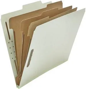 Universal UNV10292 Eight-Section Pressboard Classification Folders, 3 Dividers, Letter Size