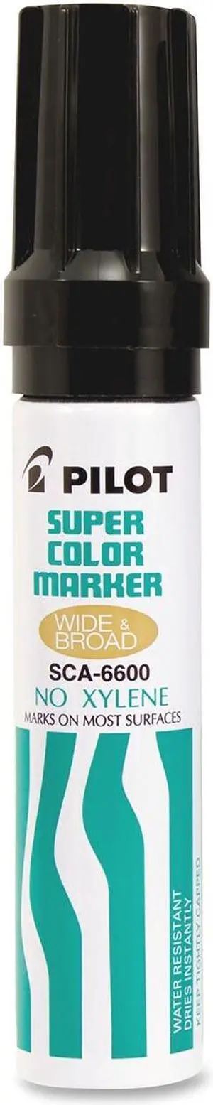 Pilot 45100 Super Color Jumbo Refillable Marker, Extra Broad Marker Point Type - Chisel Marker Point Style - Refillable - Black - 1Each