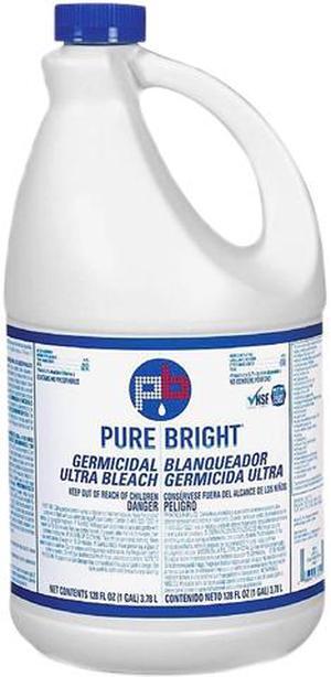 KIK 8635042 Custom Pure Bright Germicidal Ultra Bleach, Liquid, 1 gal (128 fl oz) - 1 / Each - White