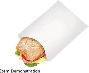 Bagcraft Papercon 300422 Grease-Resistant Sandwich Bags, 6 1/2 x 1 x 8, White, 2000/Carton, 1 Carton
