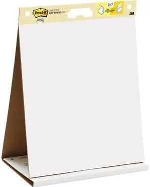 Post-it 563 DE Self-Stick Tabletop Easel Pad with Dry Erase Surface, 20 x 23, White, 20 Sheets