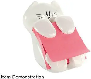Post-it CAT-330 Pop-Up Note Dispenser Cat Shape, 3 x 3, White