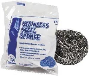 Royal Paper RPP S730 Regular Stainless Steel Sponge, Polybagged, 1.50 oz, 12 PK, 144/CT