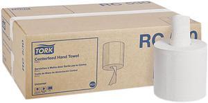 Tork RC530 Centerfeed Hand Towel, 2-Ply, 7.6" x 11.75", White, 530 / Roll, 6 Roll / Carton