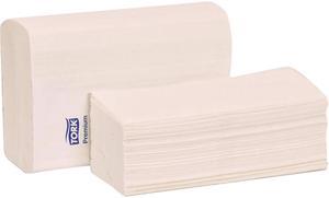 Tork 420580 Premium Multifold Towel, 1-Ply, 9" x 9.5", White, 250 / Pack,12 Packs / Carton