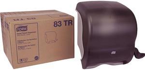 Tork 83TR Compact Hand Towel Roll Dispenser, 12.49 x 8.6 x 12.82, Smoke