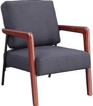 Lorell 67000 Back/Seat Rubber Wood Lounge Chair