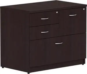 Lorell 18273 2-Box/1-File Espresso 4-Drawer Lateral File