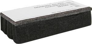 Lorell Chalkboard Eraser - Black - Felt - 6/Bundle 1BD